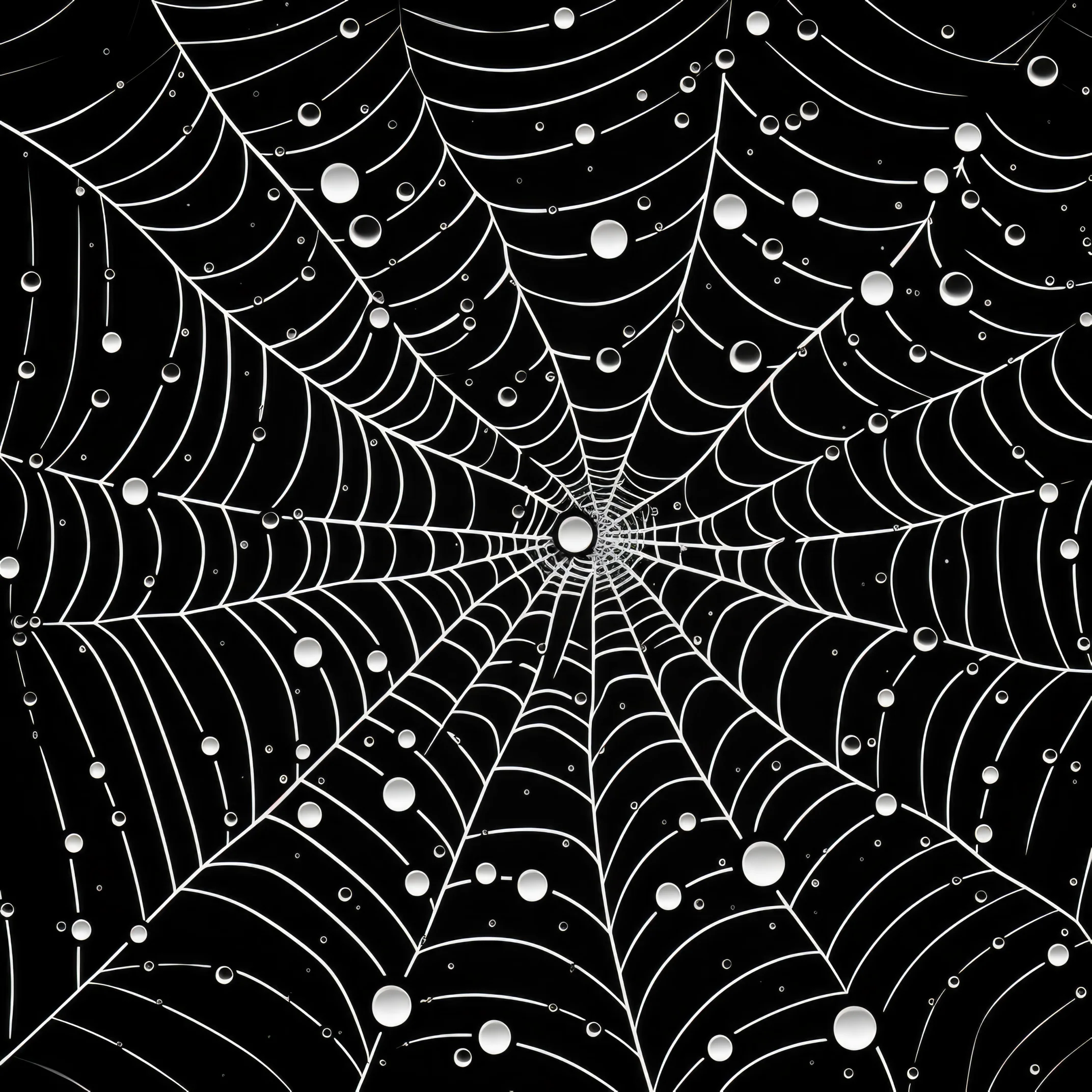 Spider web with dew drops detailed halloween 1 (paitakuva)