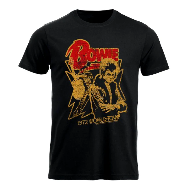 T-PAITA musta - 1972 TOUR  - DAVID BOWIE (LF8454)