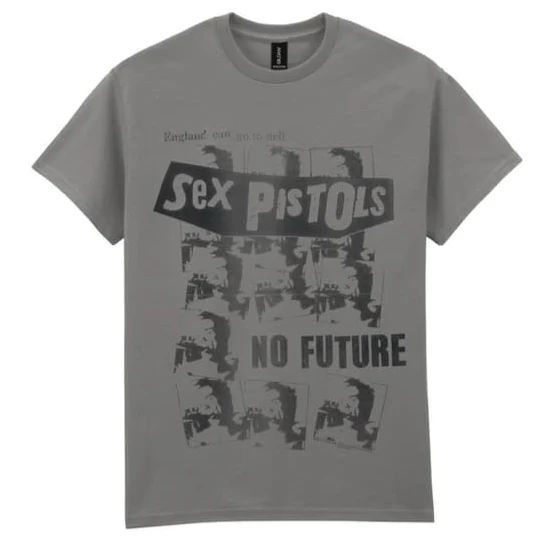 T-PAITA harmaa - Sex Pistols No Future (LF8359)