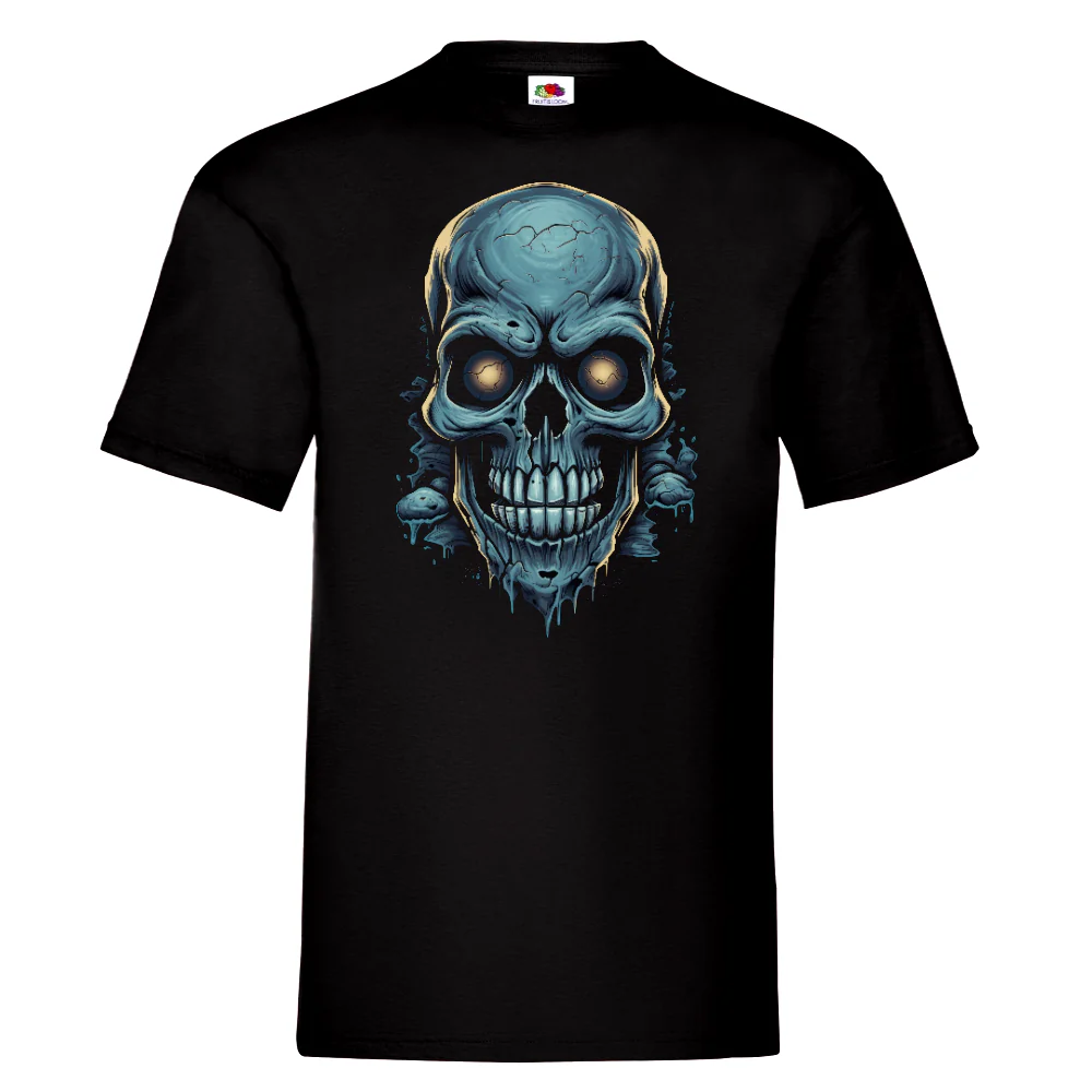 T-PAITA MUSTA - Cartoon Phantom skull (00 295)