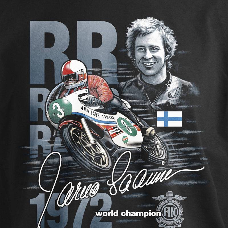 T-PAITA MUSTA - DC BIKER Jarno Saarinen - Image 2