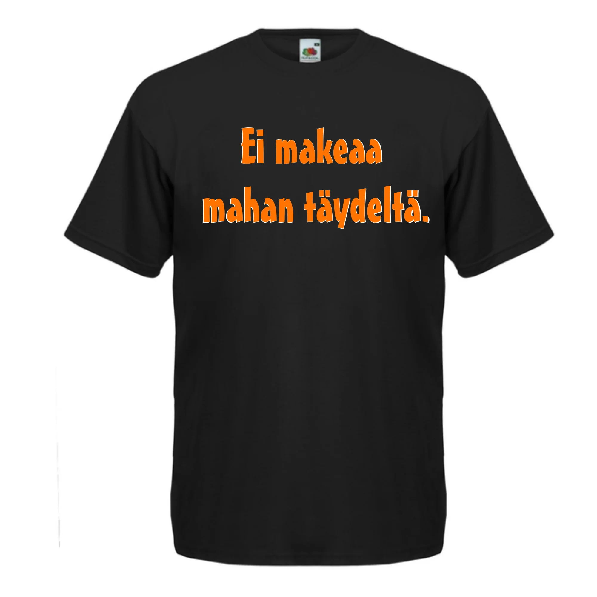 T-PAITA musta -  Ei makeaa mahan täydeltä. (5078)