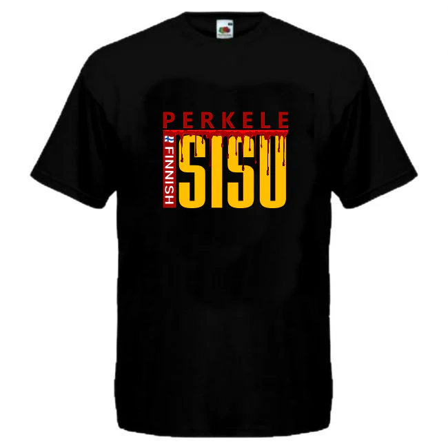 T-PAITA musta - FINNISH SISU PERKELE (00 3022)