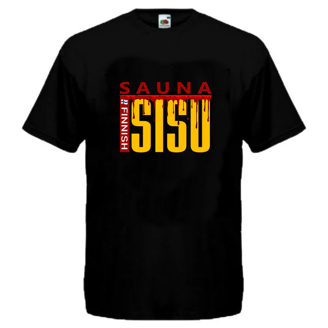 T-PAITA musta - FINNISH SISU SAUNA (00 3021)