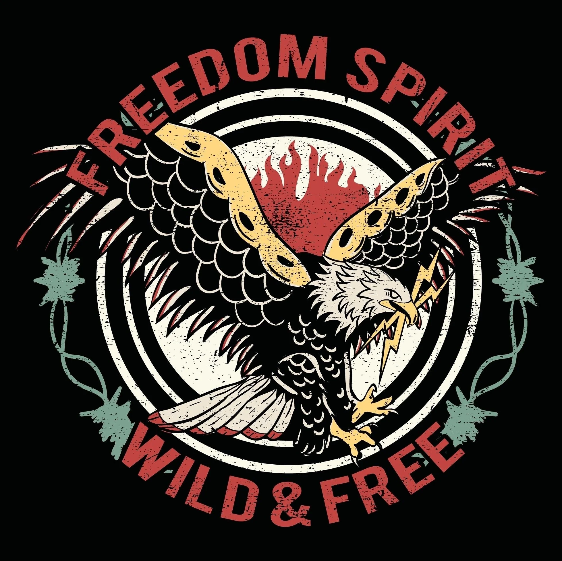 T-PAITA MUSTA - FREEDOM SPIRIT - Image 2