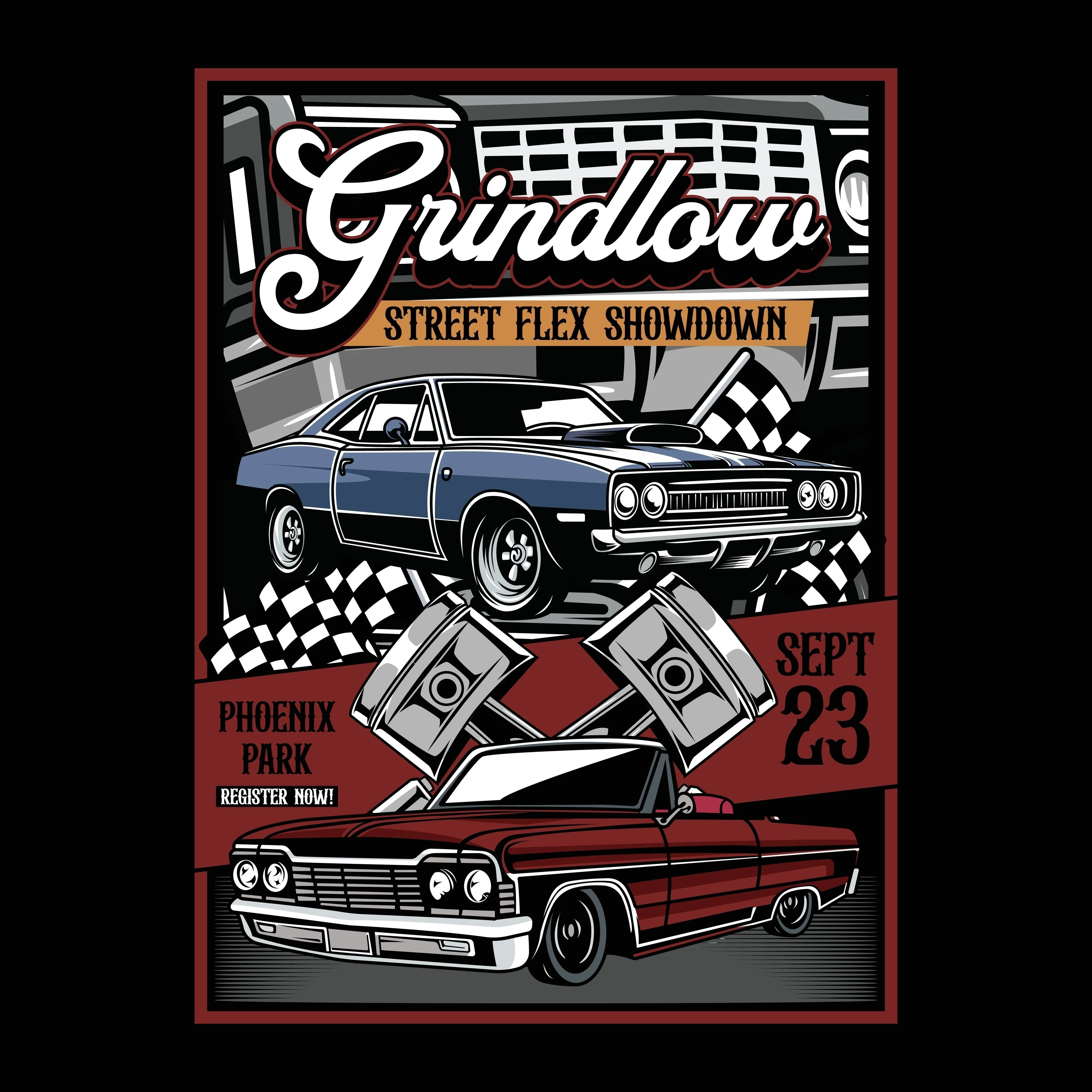 T-PAITA MUSTA - Grindlow Street Flex Showdown (3172) - Image 2