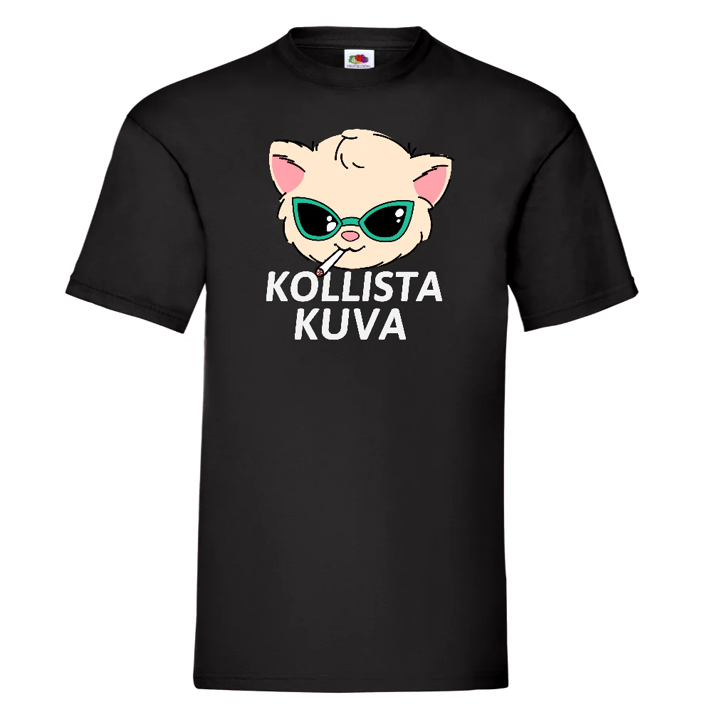 T-PAITA MUSTA - KOLLISTA KUVA - KAMALA LUONNE (2856)