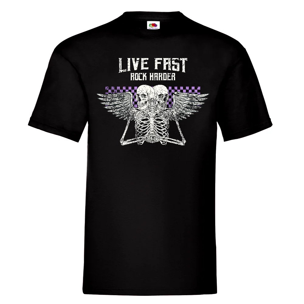 T-PAITA musta - LIVE FAST ROCK HARDER (2907)