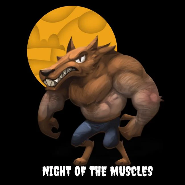 T-PAITA musta - NIGHT OF THE MUSCLES (00 1137) - Image 2