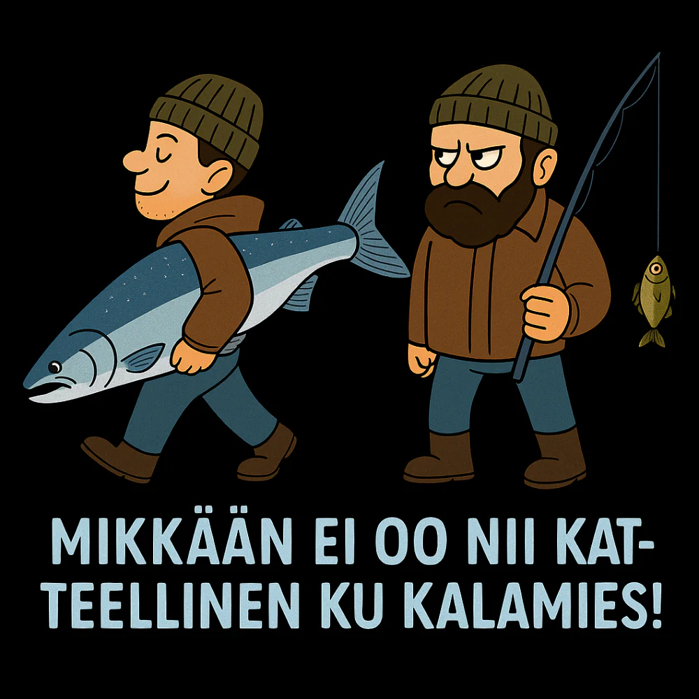 T-PAITA - MIKKÄÄN EI OO NII KATTEELLINEN KUIN KALAMIES (00 697) - Image 2