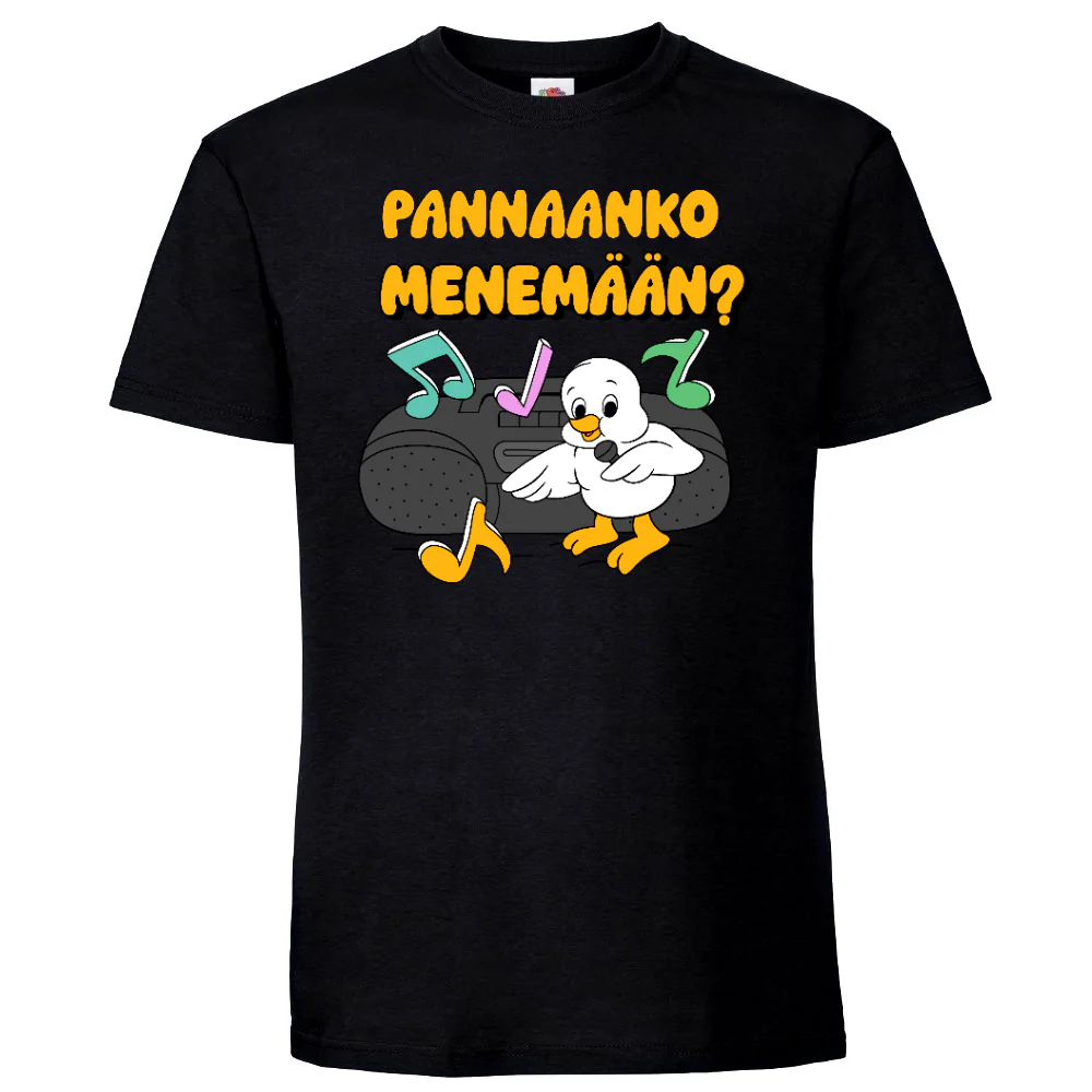 T-PAITA MUSTA PÄÄSIÄINEN - PANNAANKO MENEMÄÄN - KAMALA LUONNE (3046)