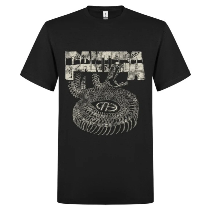 T-PAITA musta - Pantera Snake (LF8693)