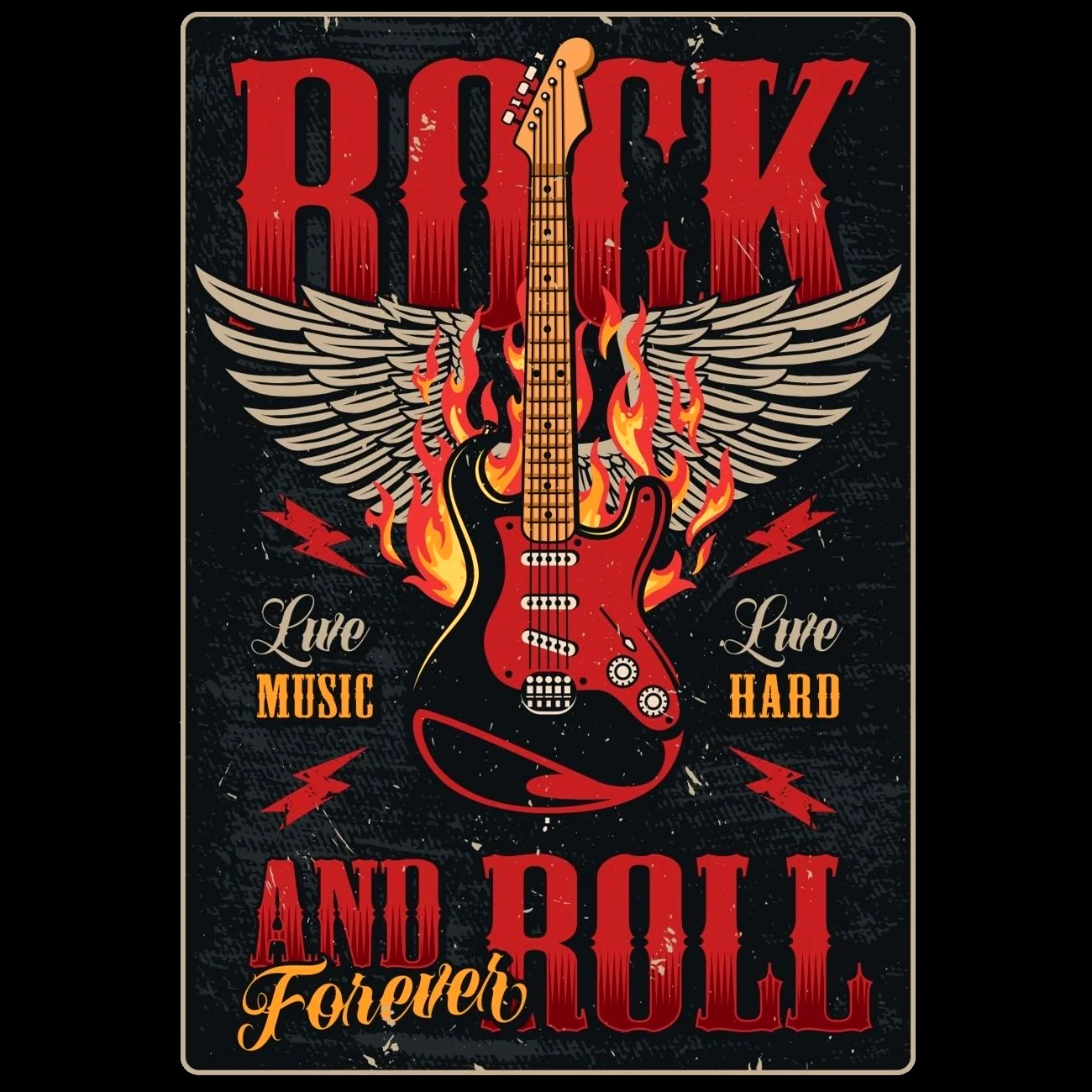 T-PAITA musta - ROCK AND ROLL FOREVER (00 185) - Image 2