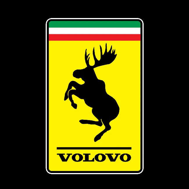 T-PAITA MUSTA - VOLOVO FERRARI HIRVI (00 3002) - Image 2