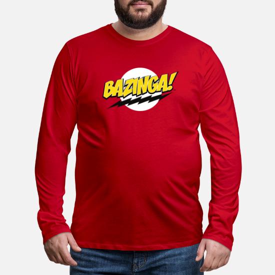 PITKÄHIHAINEN T-PAITA - RILLIT HUURUSSA - BAZINGA PUNAINEN (LF8123)