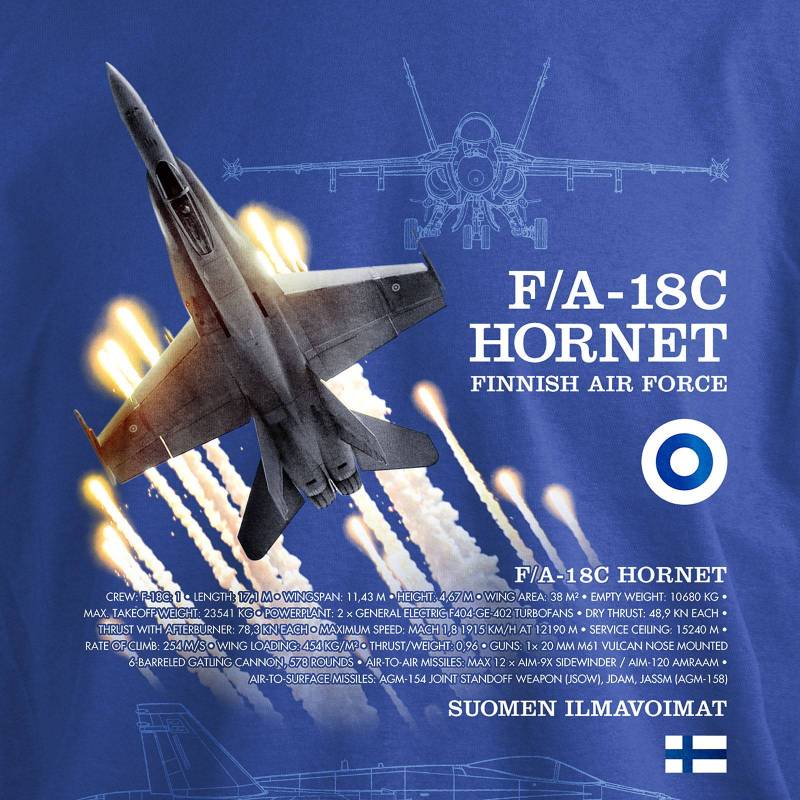 T-PAITA sininen - DC F/A-18 Hornet - Image 2