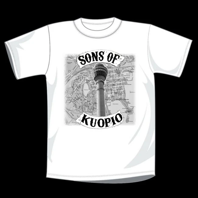 T-PAITA VALKOINEN - SONS OF KUOPIO VAAKUNA