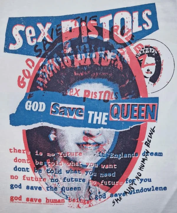 T-PAITA valkoinen - Sex Pistols God Save The Queen (LF8712) - Image 2