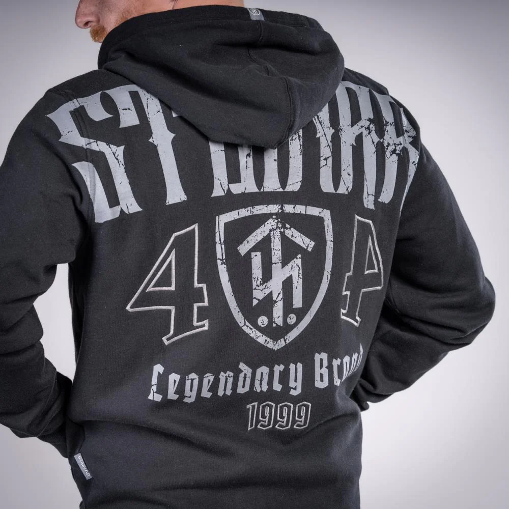 THOR STEINAR - vetoketjuhuppari musta - Legendary hooded jacket