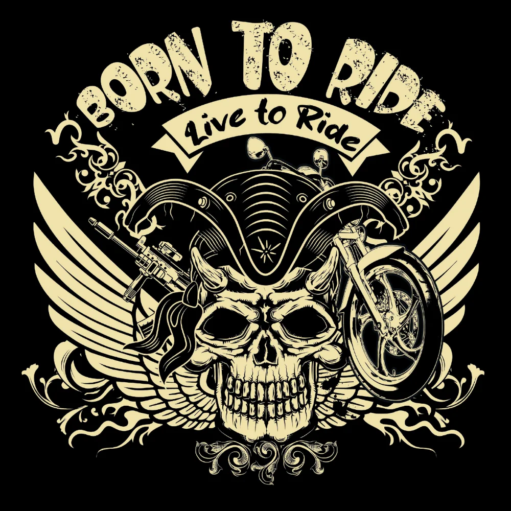 VAUHTI Pitkähihainen Paita - BORN TO RIDE LIVE TO (00 64) - Image 2