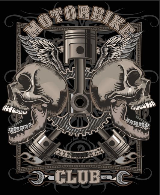 VAUHTI Pitkähihainen Paita - MOTORBIKE CLUB (00 2172) - Image 4