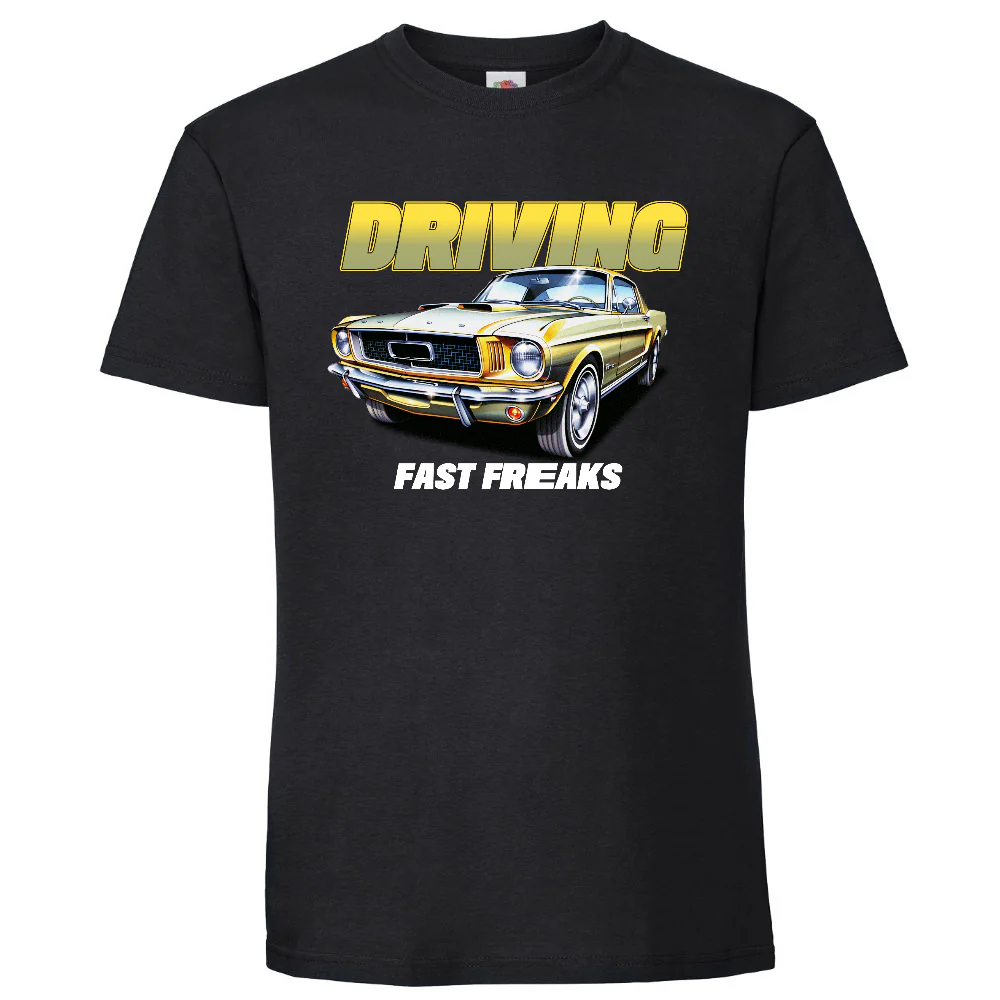 VAUHTI T-PAITA MUSTA - DRIVING FAST FREAKS (00 2797)