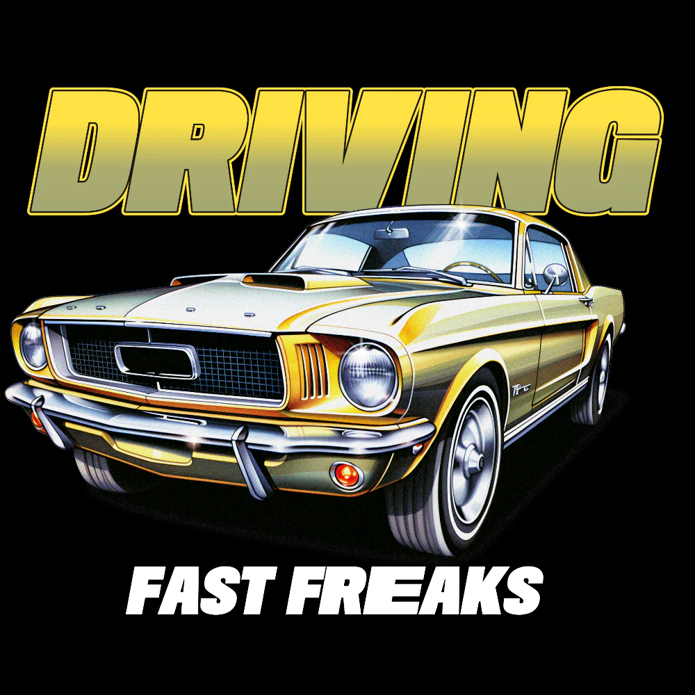 VAUHTI T-PAITA MUSTA - DRIVING FAST FREAKS (00 2797) - Image 2