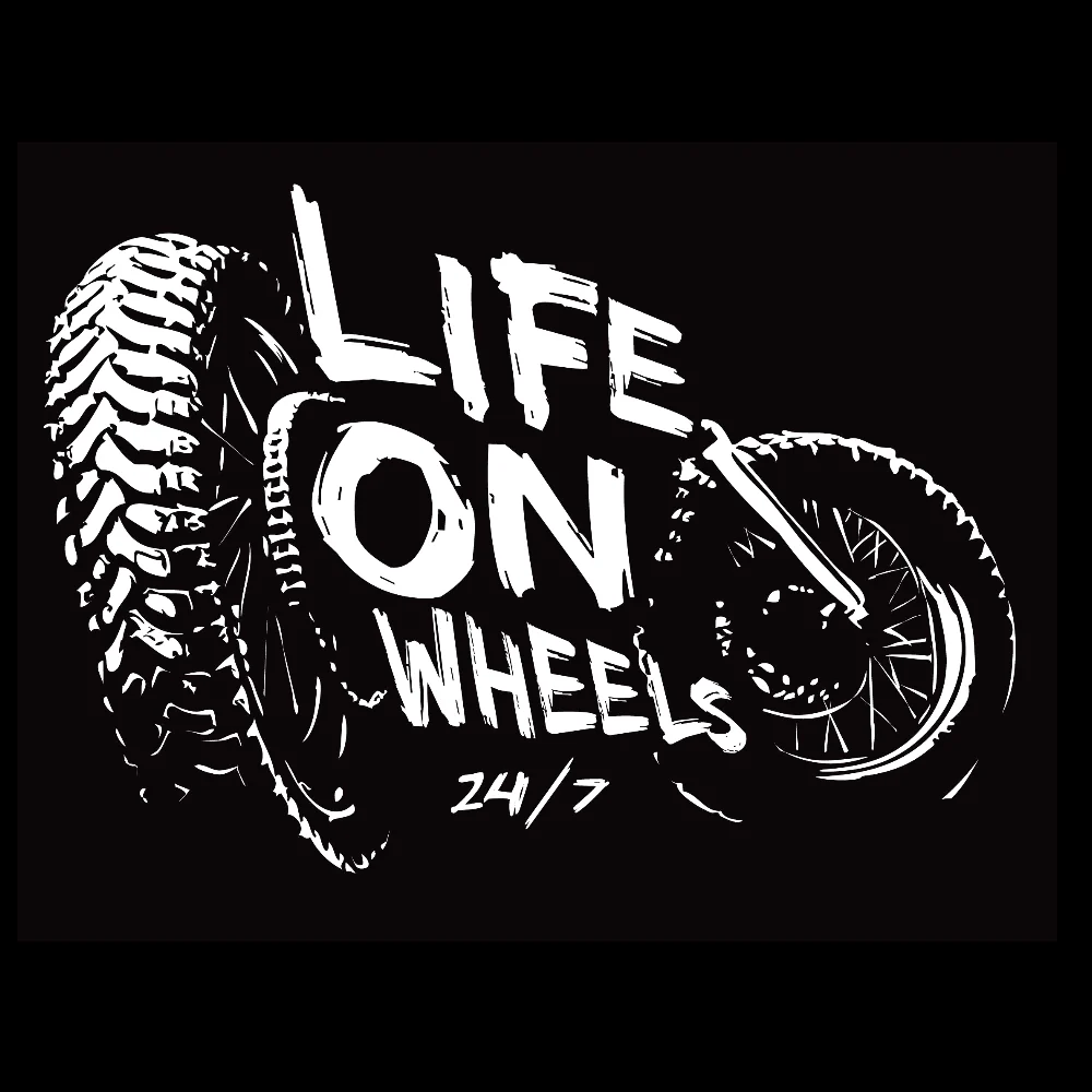 VAUHTI T-PAITA MUSTA - LIFE ON WHEELS 24/7 (00 63) - Image 2