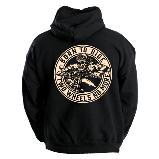 VETOKETJUHUPPARI MUSTA CUSTOM - BORN TO RIDE (2504) - Image 2