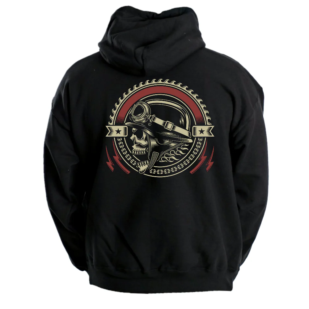 VETOKETJUHUPPARI MUSTA vauhti - CUSTOM SKULL (0083) - Image 2