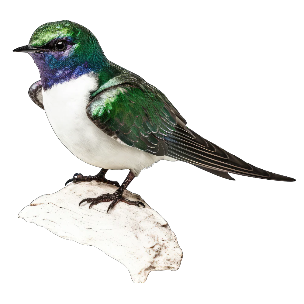 Violet-green swallow bird 1- paitakuva