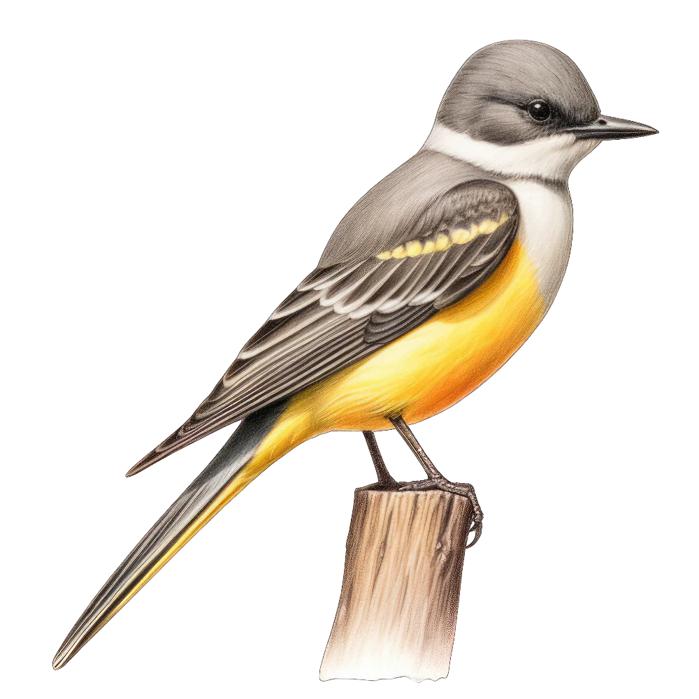 Western kingbird bird 1- paitakuva